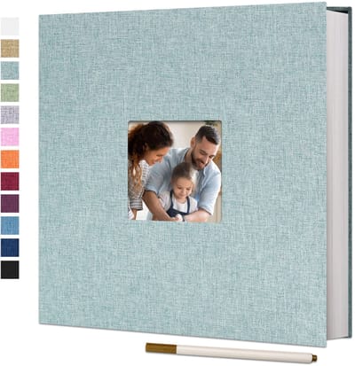 Virtubuy - Fotoalbum - Scrapbook - Hoogwaardige hardcover - 28 x 27 cm - Met metalen pen - Ideaal voor herinneringen - Geschikt voor elke gelegenheid