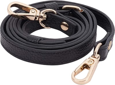 Leer Verstelbare Crossbody Vervangingsriemen - Cowhide Leer Portemonnee Handgrepen Voor Schoudertassen Zwart