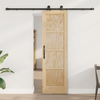 vidaXL - Schuifdeur - ORKDAL - 61 - x - 198,5 - cm - Massief - grenenhout - Naturel