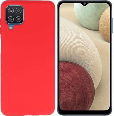Bestcases 2.0mm Dikke Fashion Telefoonhoesje - Samsung Galaxy A12 Hoesje - Samsung Galaxy A12 Case - Galaxy A12 Backcover - Rood
