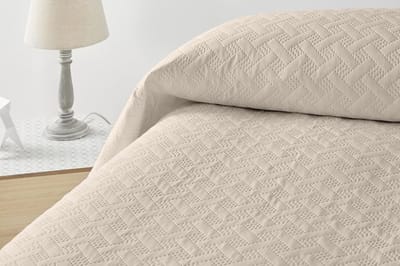 Beige Bouti Sprei 135 cm - Luxe Dekbed- en Dekenset voor Lente/Zomer - 230 x 260 cm