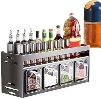 NordHaus Kruidenrek - Kruiderij Organisator - Keuken Opbergrek - Dubbele Opslaglaag - 35 x 10,5 x 11,8 cm