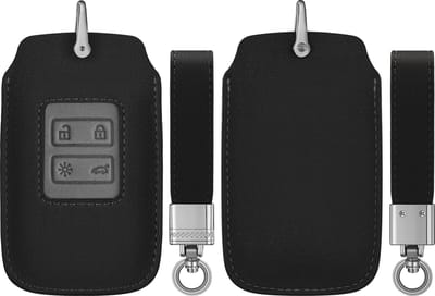 kwmobile autosleutel hoesje geschikt voor Renault 4-knops Smartkey autosleutel (alleen Keyless Go) - Autosleutel behuizing in zwart / grijs