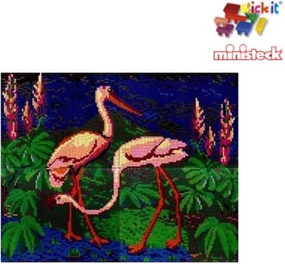Stickit Flamingos, ca. 8.400 delig, compatibel met Ministeck