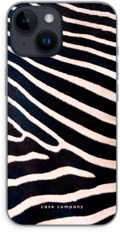Case Company® - Hoesje geschikt voor iPhone 14 hoesje - Zebra - Soft Cover Telefoonhoesje - Bescherming aan alle Kanten en Schermrand