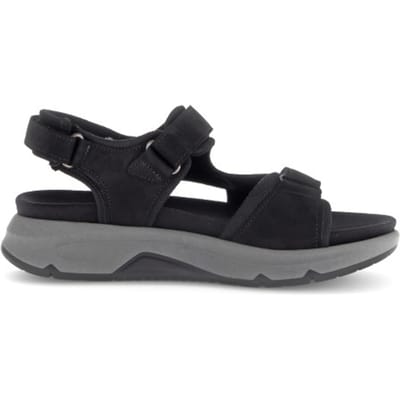 Gabor rollingsoft sensitive 66.889.47 - dames rollende wandelsandaal - Zwart - maat 38.5 (EU) 5.5 (UK)