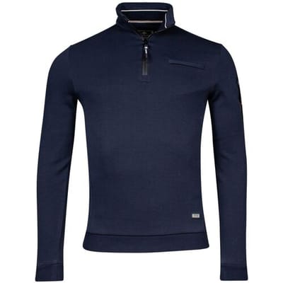 Baileys Trui Sweat Half Zip Doubleface Interlock Navy / male