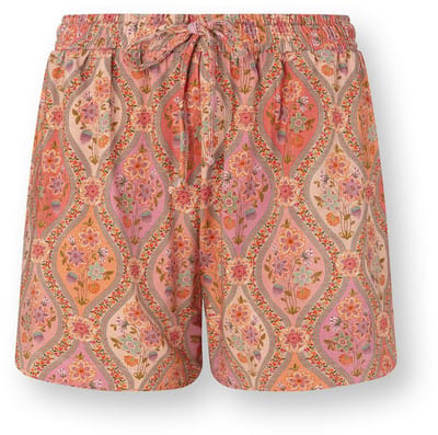 Pip Studio - Bob Pyjama Korte Broek Dames - Loungewear - Ornamento - Oranje - XL
