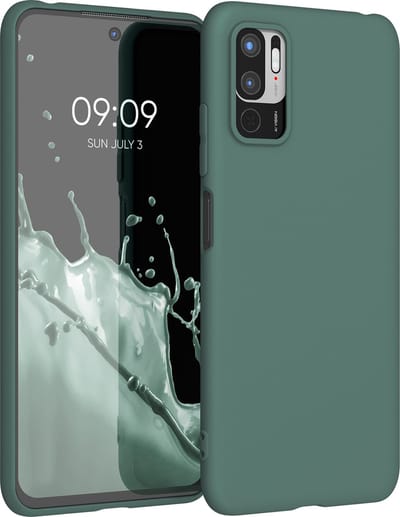 kwmobile telefoonhoesje geschikt voor Xiaomi Redmi Note 10 5G - Hoesje voor smartphone - Back cover in blauwgroen