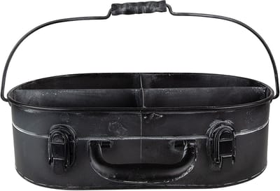 Clayre & Eef Vakkenbak 4 Vakken 41x26x11 cm Zwart IJzer