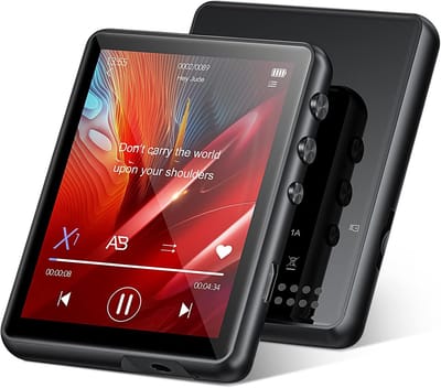Draagbare MP3 Speler met Bluetooth 5.3, Ingebouwde Speaker & 64GB Geheugen