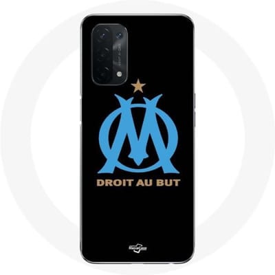 Hoesje voor Oppo A54 5G - Olympique de Marseille - Logo - Zwart - Unisex - Bescherming