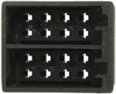 conn. vrouwelijk 16-pin ISO power+speaker f. 2 8 MM conn.