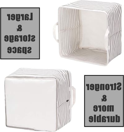 Vouwbare Wasmand, Linnen Opbergzak met Handvatten voor Duvets, Beddengoed, Dekens en Kleding - Ideaal voor Organisatie en Ruimtebesparing
