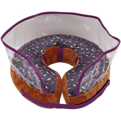 Opblaasbare Hondenhalsband Stevige PVC Beschermende Halsband voor Huisdieren Zachte Halsband om Huisdieren te Beschermen tegen gray