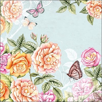 Ambiente Servetten 33x33cm Botanical Garden Green