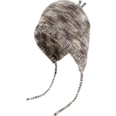 Chapeau en Laine à Dégradé Arc-en-Ciel pour Femmes avec Sacoche d'Hiver pour le Visage, Chapeau de Tête, Style National, Chaleur, Chapeau Tricoté Lei Feng gray
