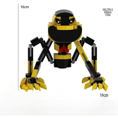 Smiling Critters 4 Actiefiguur Bouwstenen Set Pianosaurus Yarnaby Doey Poppi Constructiespeelgoed Voor Kinderen Verjaardagscadeau