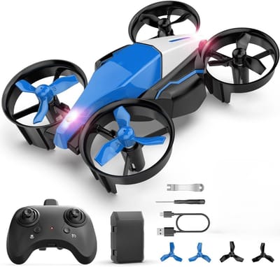 SNJY® Mini Drone - Drone voor Volwassenen - Drones voor Kinderen - LED-Verlichting - Met 3D Flip - Blauw