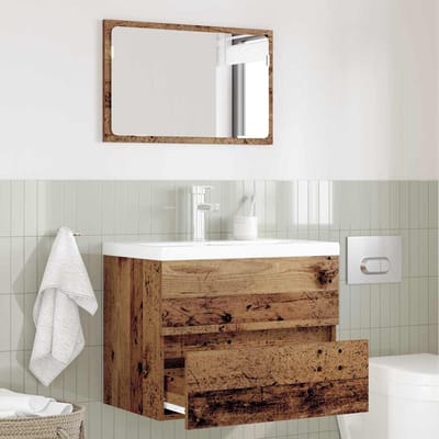vidaXL - Badkamermeubel - Set - 2 - st - Oud - Hout - 57 - x - 37 - x - 45 - cm