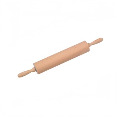 Deegroller - Rolvormige deegroller - Ongeverfd en ongewaxt - Houten bakgereedschap - Groot - 46*6 cm - Beukenhoutkleur - 1 stuk