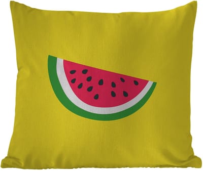 Tuinkussen - Fruit - Watermeloen - Geel - 40x40 cm - Weerbestendig