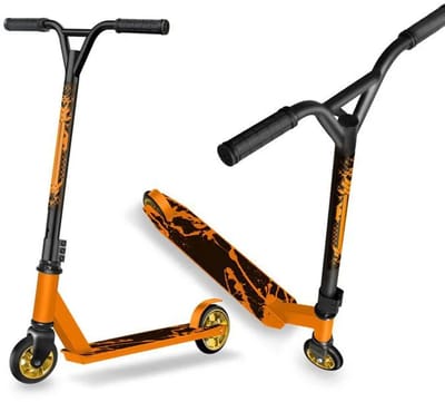 Step-Stuntstep Aluminium frame-Recreatieve step- 100 mm ABEC 9 kogellagers - voor Kinderen vanaf 6 Jaar en Tieners-Oranjegeel