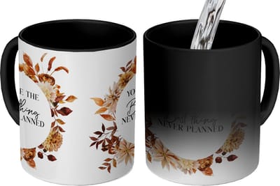 Magische Mok - Foto op Warmte Mokken - Koffiemok - Quotes - Liefde - Spreuken - Stel - You are the best thing never planned - Magic Mok - Beker - 350 ML - Theemok - Mok met tekst