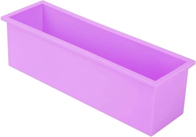 Siliconen Mal Rechthoek Zeep Schimmel 1200ML DIY Tool Thuis Zeep Maken - Paars