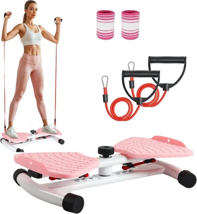 Taille Draai Machine - Buik Trainer Bord - Core Training - Ultrastil Ontwerp - 300 LB Capaciteit - Roze