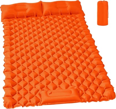 Dubbel luchtbed - Opblaasbaar matras - Kamperen en strand - Waterdicht nylon TPU - 196 x 125 x 8 cm