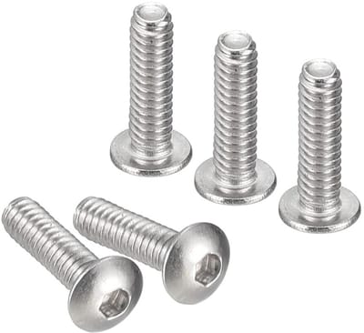 Switching Head Socket Cap Screws 50 Stuks 304 RVS Klemmen met Hexagonale Bouten en Volledige Draad