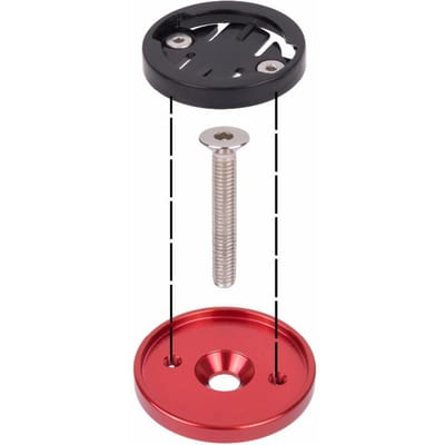 Support de Capuchon Supérieur de Potence pour Ordinateur de Vélo Support de Montage pour Ordinateur de Vélo en Alliage d'Aluminium CNC pour Cateye black