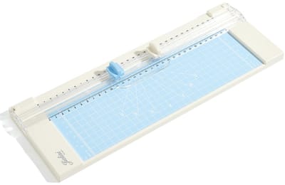 Papiersnijder met Riller - Snijmachine Kantoor - Nauwkeurig Papier Snijden - Dubbele Snijkoppen - 31 cm Snijlengte - Blauw