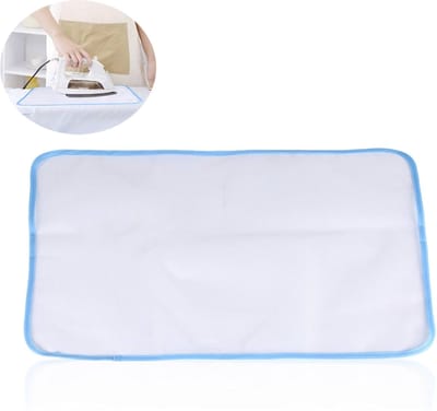 Strijkmat - Strijkplank - IJzergaas mat - Tafelstrijkplank - Handheld Strijkplank - Stoomstrijkijzer Matje - Hittebestendige beschermdoek voor strijken - Compacte mat - Mini Strijkplank - Kleding bescherming - 35*50cm - Blauw - Polyester