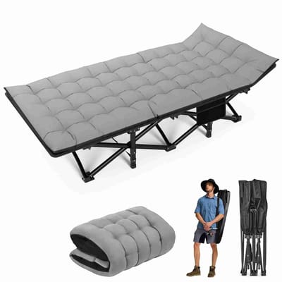 Blooming Goods – Campingbedje met Matras – Opvouwbaar Camping Bedje Inclusief Comfortabel Matras – Ideaal voor Reizen en Logeren