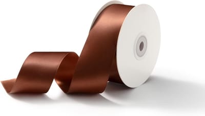 38mm x 23m Satijnen Lint voor Cadeaus, Decoratie en Knutselen in Koffiebruin - Perfect voor Trouwen en Verpakkingen