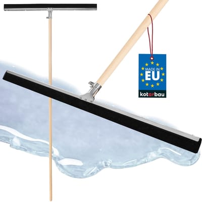 KOTARBAU® Vloertrekker, 75 cm, Houten Steel, 150 cm, Schuimrubber trekker, Voor Binnen En Buiten, Garage Douche Badkamer, Waterschuiver, Schuimrubberen wisser, met Rubberen Lip