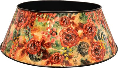 TS Collection - Kerstboomring Rose rouge - 57x16 - Metaal & Epoxy - Exclusieve woonitems voor binnen - Handgemaakt - Unieke print - Designed by Lammie