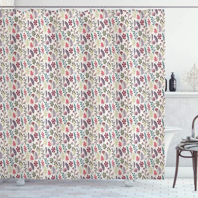 ABAKUHAUS Botanisch Douchegordijn – 175x180 cm – Meerkleurig