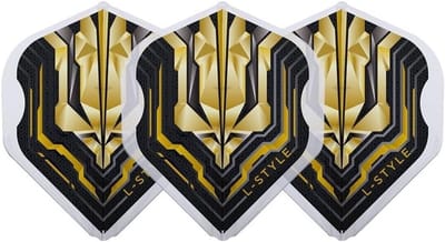 Standaard Darts Flights Transparant Goud