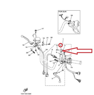 Came verrouillage frein parking pour quad Yamaha 125 Breeze 1990 3FA-83965 Neuf