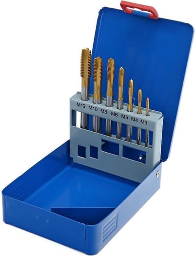 HBM 7 Delige HSS - Tin Gecoate Machinetapset M3-12