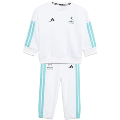 Adidas Performance Mercedes - Amg Petronas Formula 1 Team Dna Baby Joggingpak Met Lange Mouwen - Kinderen - Wit