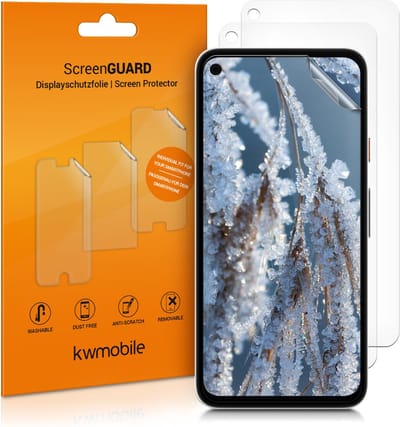 kwmobile 3x screenprotectors geschikt voor Google Pixel 4a - beschermende folie voor smartphone