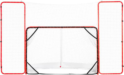 Ijshockeydoel met Terugloopblokkering En Doelen, Stalen Straatijshockeynet, 72 Inch Pro Ijshockey Trainingsdoelset