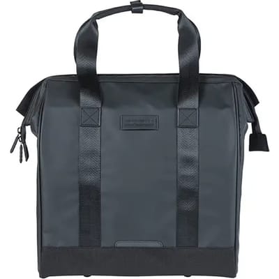 Basil Grand Tarpaulin - Fietsshopper - Enkele fietstas - 23 Liter - Waterafstotend materiaal - Zwart