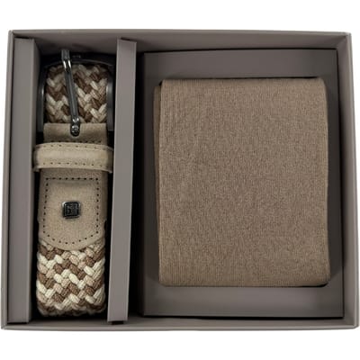 Carlo Lanza 600-316.100000  Taupe Cadeaudoos Sokken En Riem