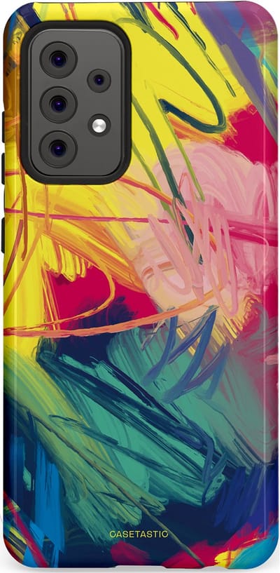 Casetastic Hoesje Geschikt voor Samsung A52 (4G/5G/s) - Stijlvolle Beschermende Duo-layer Case - Kleurenstorm