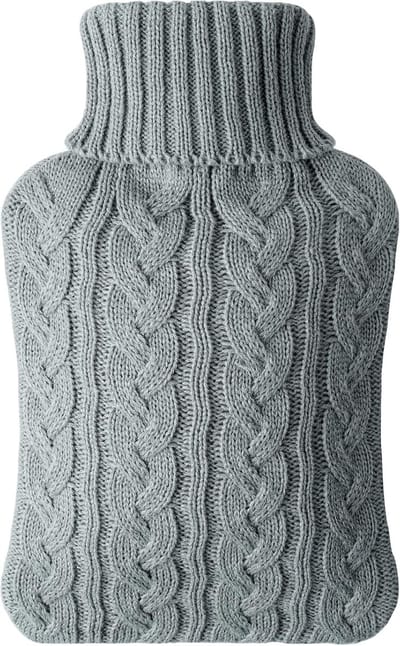 Warmwaterkruik met Gebreide Cover van 2 Liter voor Warmte en Koude, Ideaal voor Handen en Voeten, Spierpijn Verlichting en Comfortabel Gebruik, Perfect Cadeau en Duurzaam